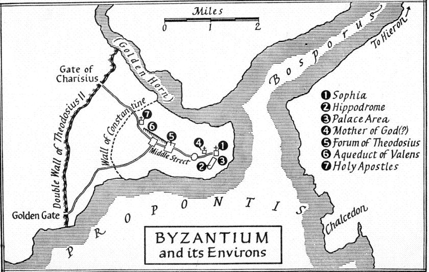 Map of 6th century Byzantium