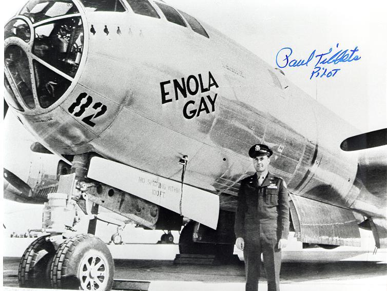 'Enola Gay' With The Pilot: Colonel Tibbets 